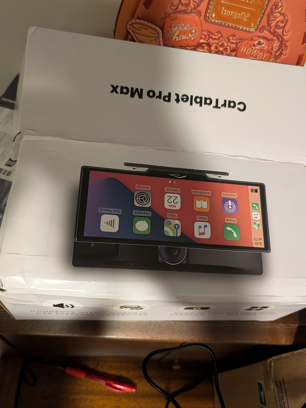 Amazon CarTablet Pro Max - Black Display with Colorful App Screen